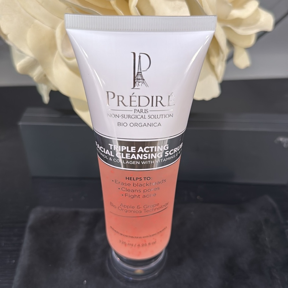Prédiré Paris Triple Acting Facial Cleansing Scrub Retinol Collagen 4.25 oz